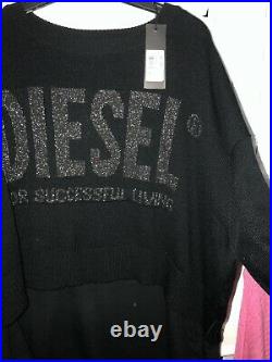 Diesel Shorter Jumper Sweater Medium Oversize Ladies Pullover Rrp £140 Tags