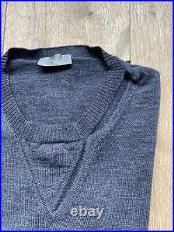 Dior Homme Slashed Neck Wool Jumper Sweater Sweatshirt M / L Hedi Slimane Italy