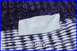 Dior Sweater Purple and Ivory Technical Wool Jacquard Medium