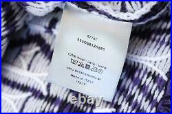 Dior Sweater Purple and Ivory Technical Wool Jacquard Medium