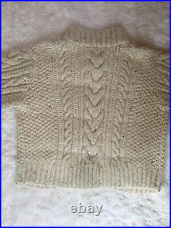 Doen Cardiff Cardigan Sweater In Cream Alpaca Wool Size M/L