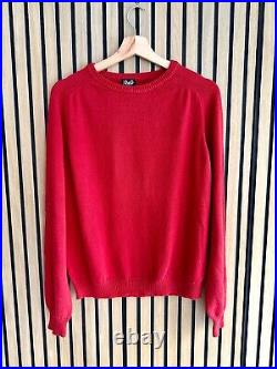 Dolce & Gabbana Mens Designer Red Knit Jumper Sweater Winter D&g M