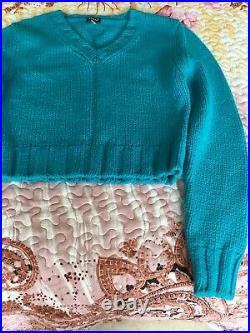 Dolce & Gabbana Original Sweater Cardigan Blue 50% Lana Wool Size M