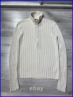 Dolce & Gabbana Ribed Turtleneck Knitted Sweater Cotton / Viscose / Linen Sz 50 Dolce & Gabbana Ribed Turtleneck Knitted Sweater Cotton / Viscose / Linen Sz 50