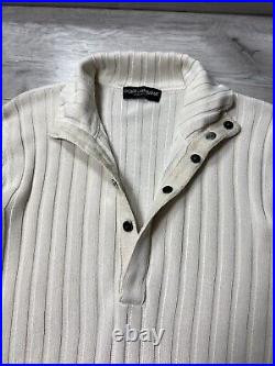 Dolce & Gabbana Ribed Turtleneck Knitted Sweater Cotton / Viscose / Linen Sz 50