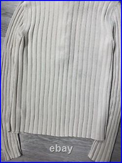 Dolce & Gabbana Ribed Turtleneck Knitted Sweater Cotton / Viscose / Linen Sz 50