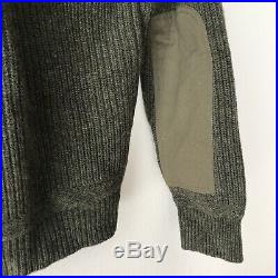 Double RL RRL Ralph Lauren M Cardigan Sweater Knit Lambswool Army Green Medium