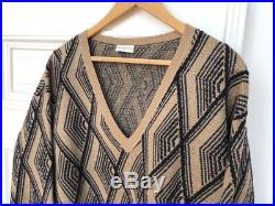 Dries Van Noten Runway Wool Cropped V Neck Sweater Size M / Medium
