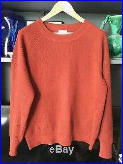 Dries Van Noten mens jumper sweater knit ribbed Spring Summer 2016 M Medium rust