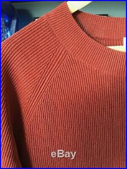 Dries Van Noten mens jumper sweater knit ribbed Spring Summer 2016 M Medium rust