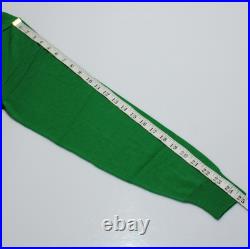 Drumohr NWT V-Neck Sweater Size 50 (US M) in Solid Green 100% Merino Wool