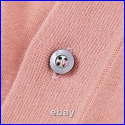 Drumohr Short-Sleeve Button Front Cotton Sweater with Lapels M (Eu 50) NWT