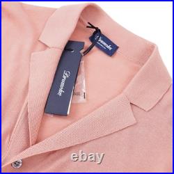 Drumohr Short-Sleeve Button Front Cotton Sweater with Lapels M (Eu 50) NWT