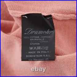 Drumohr Short-Sleeve Button Front Cotton Sweater with Lapels M (Eu 50) NWT