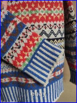 ERIBE Scotland Womens Wool Multicolor Fair Isle Sweater Jumper Size M