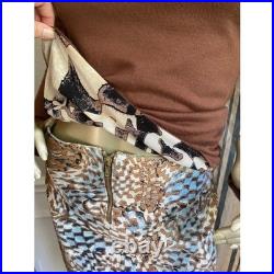 EUC Roberto Cavalli Beaded Rhinestone Racer Front Super Soft Sweater M