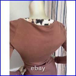 EUC Roberto Cavalli Beaded Rhinestone Racer Front Super Soft Sweater M