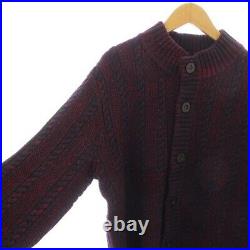 Eddie Bauer Cardigan Knitted Sweater Thick Long Sleeve High Neck Cable Used