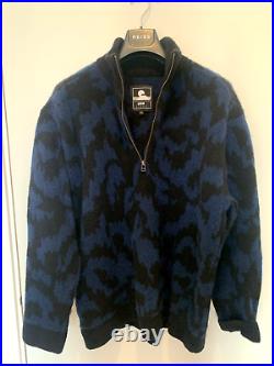 Edwin Elios Trucker wool Sweater medium black blue RRP £200