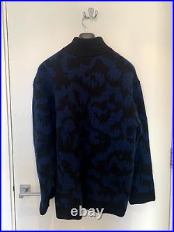 Edwin Elios Trucker wool Sweater medium black blue RRP £200