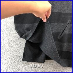 Eileen Fisher Cardigan Sweater Jumper Womens Medium Large Gray Stripe Lagenlook