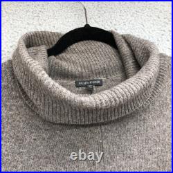 Eileen Fisher Poncho Sweater Jumper Womens Medium Large Gray Stripe Turtleneck