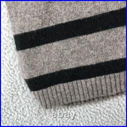 Eileen Fisher Poncho Sweater Jumper Womens Medium Large Gray Stripe Turtleneck Eileen Fisher Poncho Sweater Jumper Womens Medium Large Gray Stripe Turtleneck