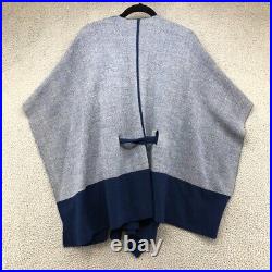 Eileen Fisher Sweater Jumper Cardigan Shawl Womens Small Medium Blue Gray Belted