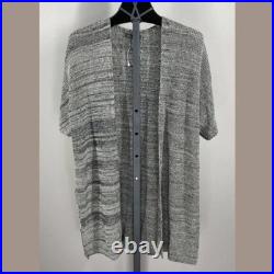 Eileen Fisher Sweater Womens Small Medium brown black knit cardigan casual