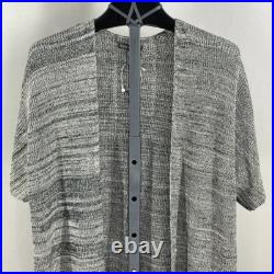 Eileen Fisher Sweater Womens Small Medium brown black knit cardigan casual