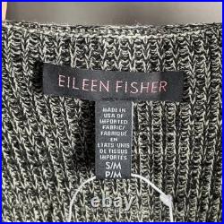 Eileen Fisher Sweater Womens Small Medium brown black knit cardigan casual
