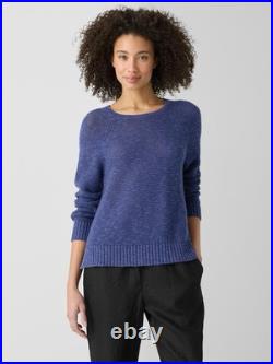 Eileen Fisher crewneck regular long sleeve sweater Medium Bluet