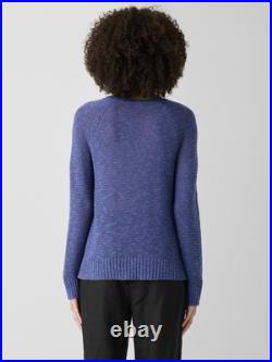 Eileen Fisher crewneck regular long sleeve sweater Medium Bluet
