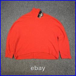 Emporio Armani Cardigan Womens MEDIUM red Long Sleeve sweater turtleneck Size M