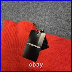 Emporio Armani Cardigan Womens MEDIUM red Long Sleeve sweater turtleneck Size M