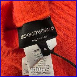 Emporio Armani Cardigan Womens MEDIUM red Long Sleeve sweater turtleneck Size M