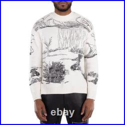 Emporio Armani Nature Embroidery Alpaca-Blend Sweater, Size Medium Emporio Armani Nature Embroidery Alpaca-Blend Sweater, Size Medium