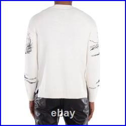 Emporio Armani Nature Embroidery Alpaca-Blend Sweater, Size Medium Emporio Armani Nature Embroidery Alpaca-Blend Sweater, Size Medium