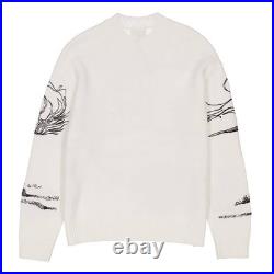 Emporio Armani Nature Embroidery Alpaca-Blend Sweater, Size Medium
