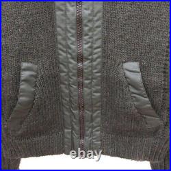 Energy ENERGIE GOLD Cardigan Knit Embroidery Zip Up Switch Alpaca Blend M Used d