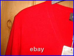 Eric bompard designer pure cashmere sweater jumper mens brand new red medium