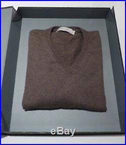 Ermenegildo Zegna Cashmere Brown V-neck Sweater Medium/Eur 50/UK 40