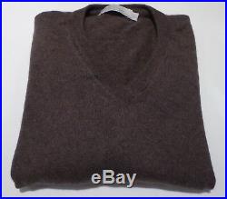 Ermenegildo Zegna Cashmere Brown V-neck Sweater Medium/Eur 50/UK 40