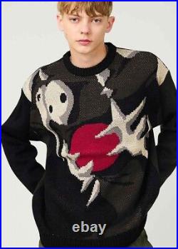 Evangelion The 4th Angel Sachiel Washable Jacquard Knit Sweater Japan NEW