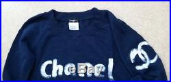 Extremly Rare Sweat Christmas 2013 Chanel Handpainted By Karl Lagerfeld M