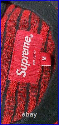 FW17 Supreme I Love You Jaquard Top Longsleeve M medium sweater black red jumper