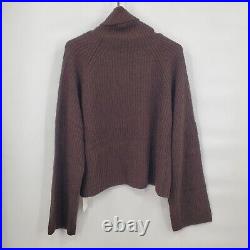 Facade Pattern Tasmania Wool Cashmere Sweater Medium/Large Womens NWT Brown