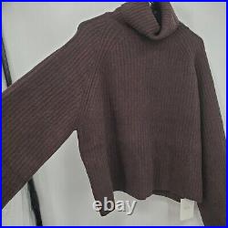 Facade Pattern Tasmania Wool Cashmere Sweater Medium/Large Womens NWT Brown