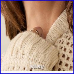 Faherty Open Knit Whitecap Sweater Cream NWT