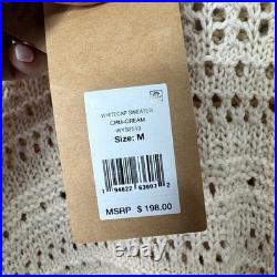 Faherty Open Knit Whitecap Sweater Cream NWT